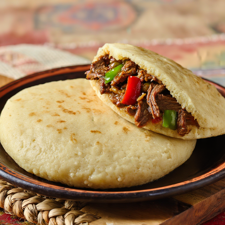 Arepa de Ropa Vieja al Estilo Cubano-Floridense