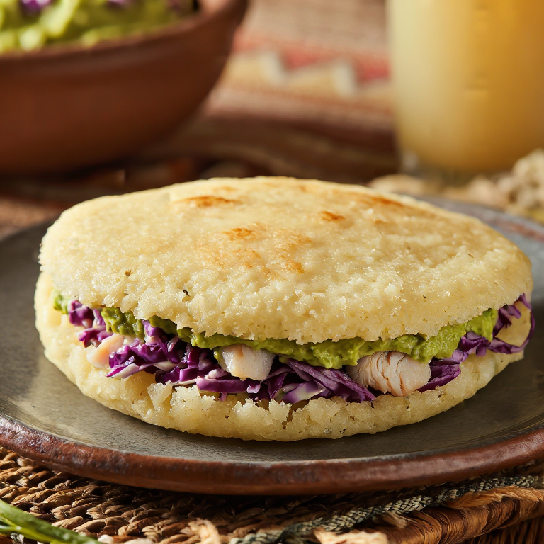 Arepa de Pescado Estilo California
