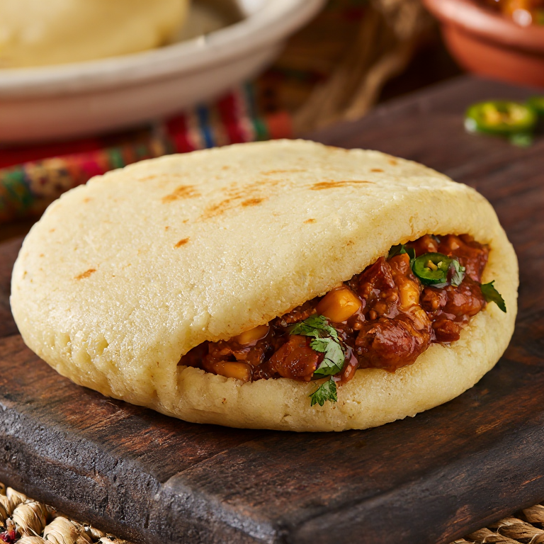 Arepa de Estofado Brunswick (Brunswick Stew Arepa)