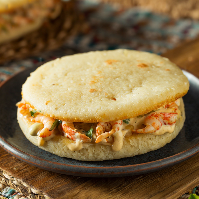 She-Crab Arepa (Arepa de Cangrejo al estilo Virginia Beach)