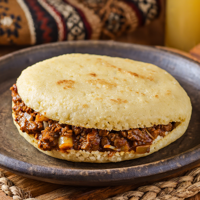 Arepa de Tourtière (Estilo Woonsocket)