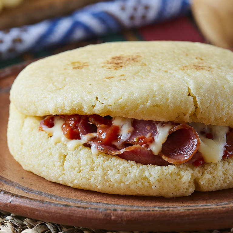 Arepa de Milanesa a la Napolitana