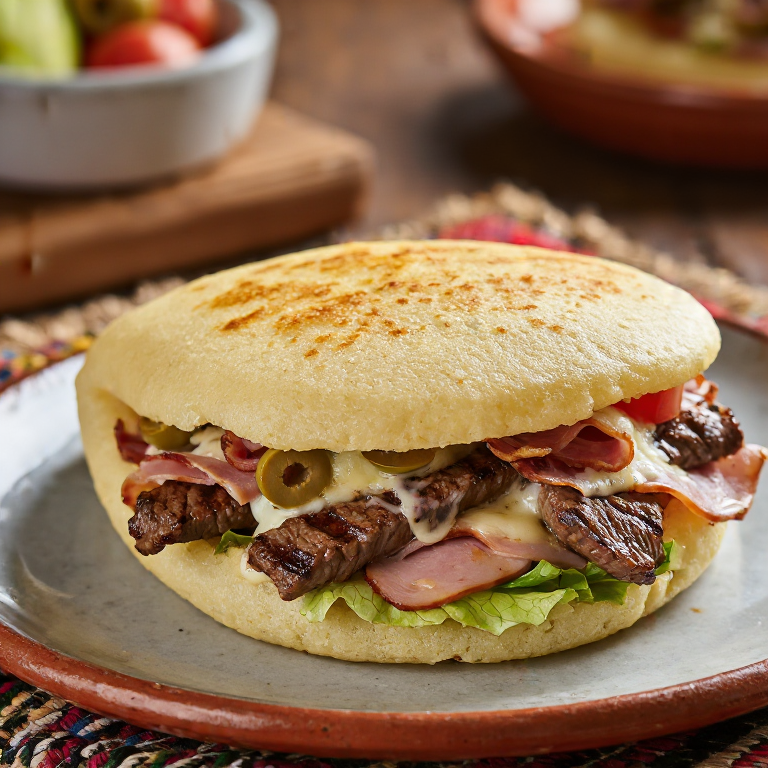 Arepa Chivito Uruguaya