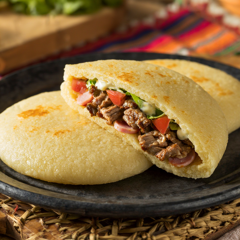 Arepa Chivito Uruguayo: Una Fusión con Sabor a San José