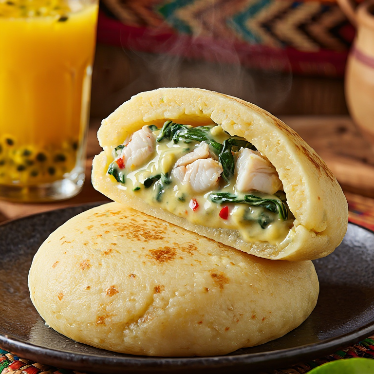 Arepa de Pescado al Coco (Vanuatu Coconut Fish Arepa)