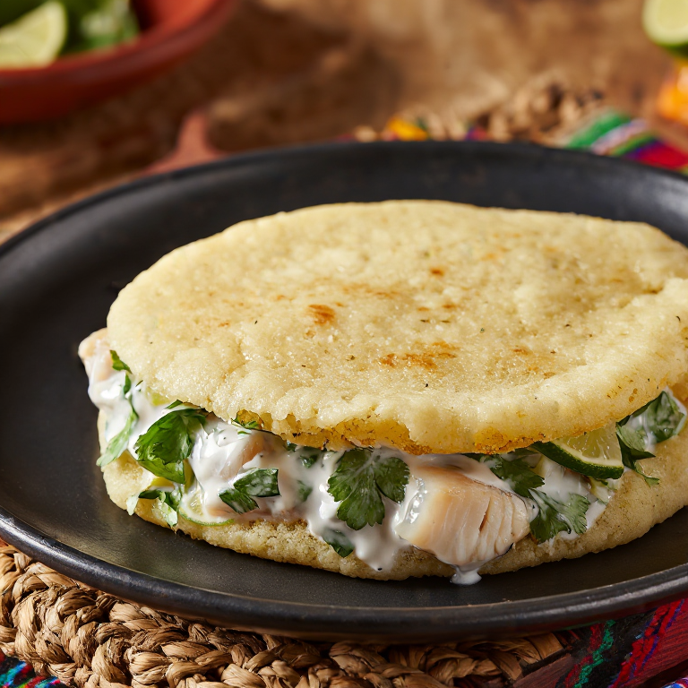 Arepa Rellena de Pescado al Coco (Vanuatu Fusion)