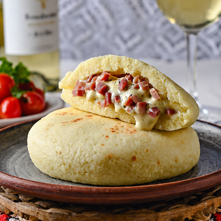 Arepa Cacio e Pepe: Fusión Vaticana