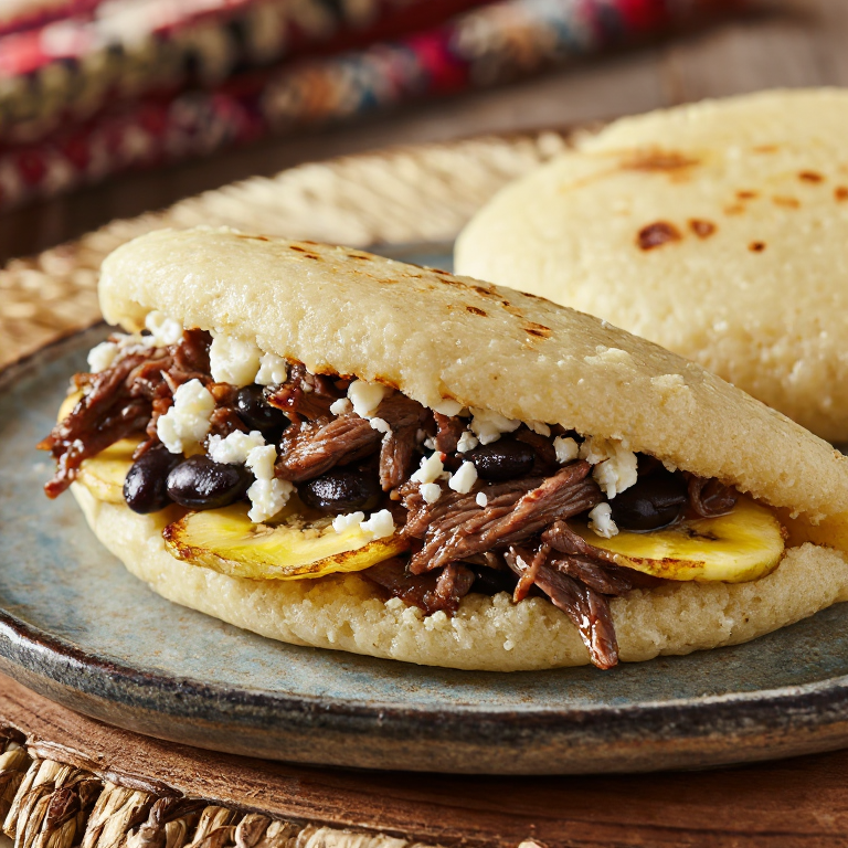 Arepa Pabellón (Estilo Cúa)