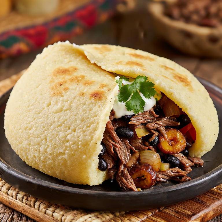 Arepa Pabellón Criollo (Guarenas Style)