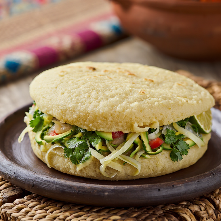 Arepa de Pisillo de Pescado (Estilo Maturín)
