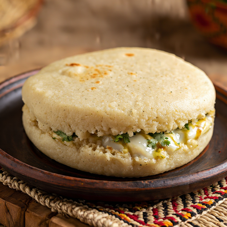 Arepa Andina de Pizca (Papa y Queso)