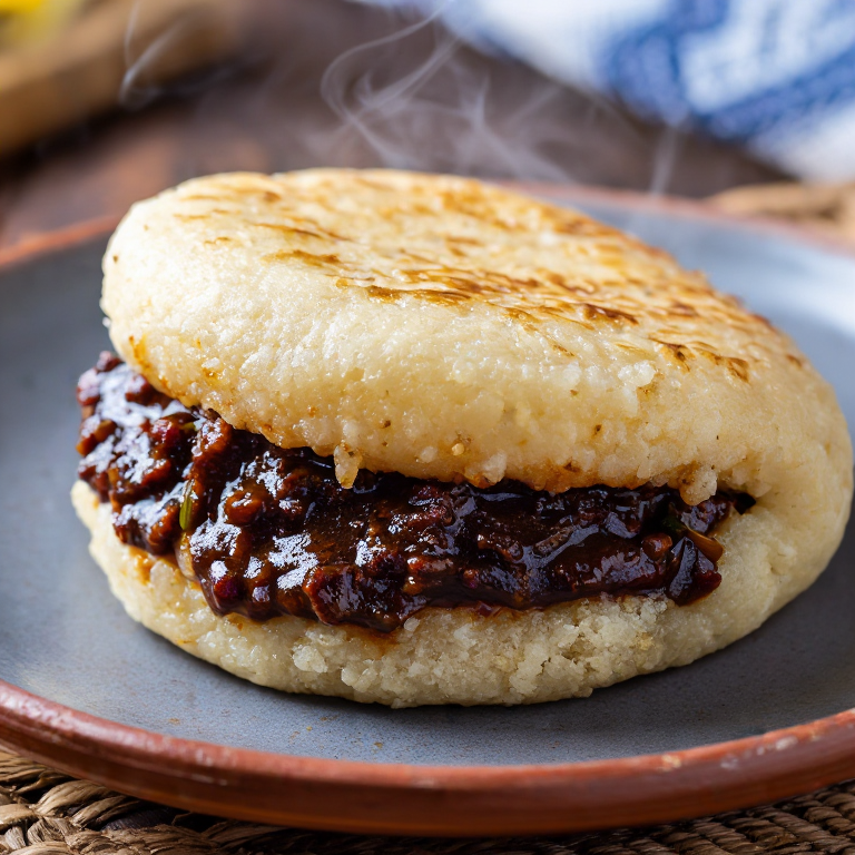 Arepa de Cazón en Salsa