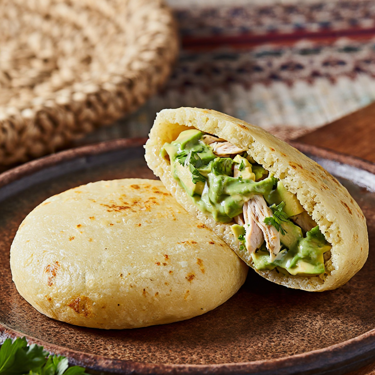 Arepa Reina Pepiada: La clásica venezolana con pollo y aguacate