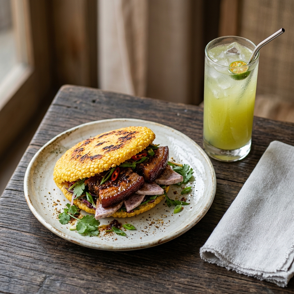 Arepa Vietnamita al Estilo Thắng Cố de Bắc Kạn