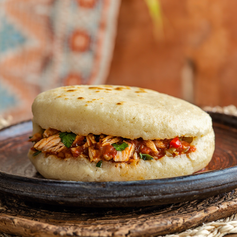 Arepa de Pescado Guisado al Estilo de Coral Bay