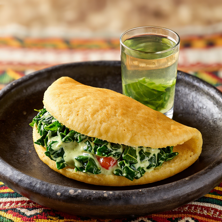 Arepas Zimbabuenses: Fusión de Muriwo unedovi con Col Verde y Cacahuete